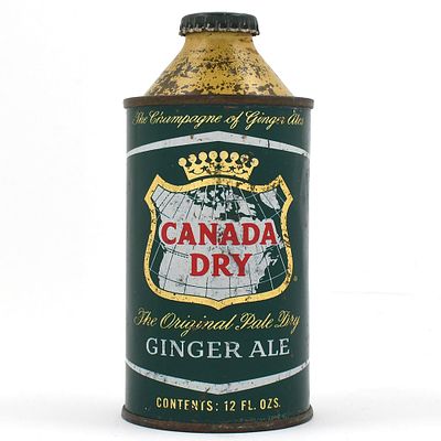 Canada Dry Ginger Ale Soda Cone Top. Brewer/Business Name: Canada Dry Ginger Ale Inc., New York 