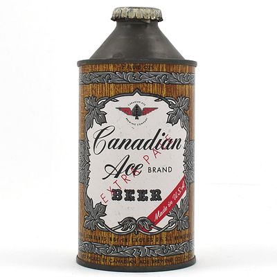 Canadian Ace Extra Pale Beer Cone Top ALC STATEMENT unlisted. Brewer/Business Name: Canadian Ace 