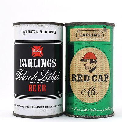 Carling Beer and Ale Flat Tops Lot of 2. Brewer/Business Name: Carling Brewing Co., Multiple 