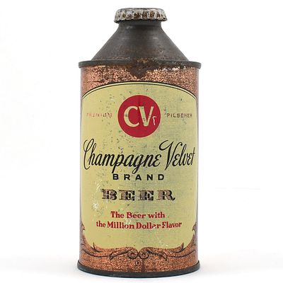 Champagne Velvet Brand Beer Cone Top 157-10. Brewer/Business Name: Terre Haute Brewing Co. 