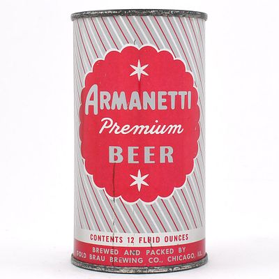 Armanetti Beer Flat Top DULLER SATIN FINISH L31-38. Brewer/Business Name: Gold Brau Brewing Co. 