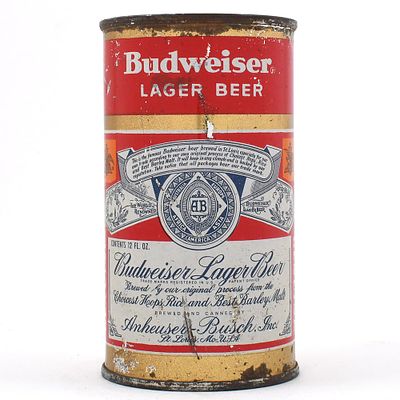 Budweiser Beer Flat Top ST LOUIS 1 CITY 44-5. Brewer/Business Name: Anheuser-Busch Inc., St. 