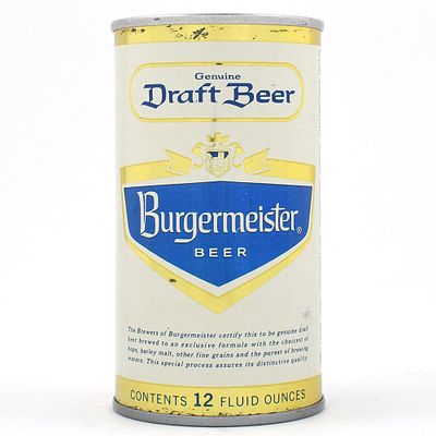 Burgermeister Draft Pull Tab BURGERMEISTER 1969 METALLIC L51-29 UNLISTED. Brewer/Business Name: 