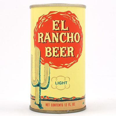 El Rancho Beer Pull Tab GENERAL LIGHT BROWN 61-26. Brewer/Business Name: General Brewing Co. 