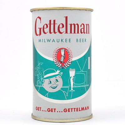 Gettelman Beer Flat Top Drinking Cup SATIN FINISH CORP L69-23 MINTY. Brewer/Business Name: 