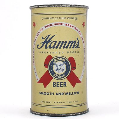 Hamms Beer Flat Top IRTP 5 PERCENT LID 79-18 EXCELLENT. Brewer/Business Name: Theo. Hamm Brewing 