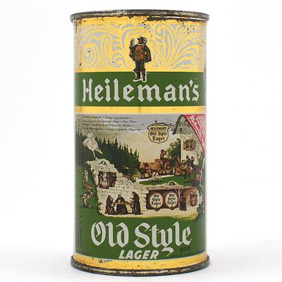 Heilemans Old Style Lager Beer Flat Top 108-14. Brewer/Business Name: G. Heileman Brewing Co. 