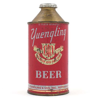 Yuengling Beer Cone Top METALLIC NON-IRTP CAP-SEALED STRIP 189-26. Brewer/Business Name: D. G. 