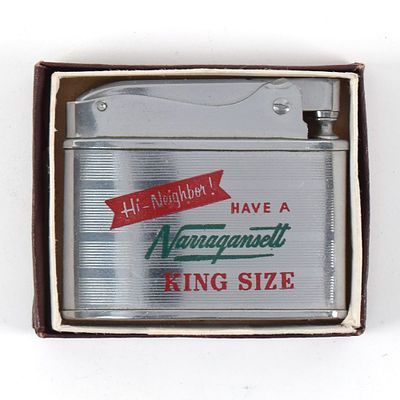 Narragansett King Size 1950s ATC Super DeLuxe Cigarette Lighter In Original Box. Brewer/Business 