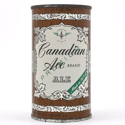 Canadian Ace Ale Flat Top METALLIC 48-6. Brewer/Business Name: Canadian Ace Brewing Co., Chicago, 