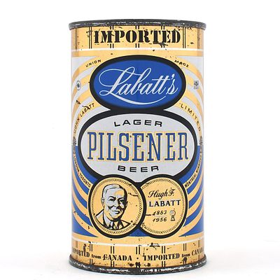 Labatts Pilsener Beer Canadian Flat Top SHARP. Brewer/Business Name: John Labatt Ltd., London 