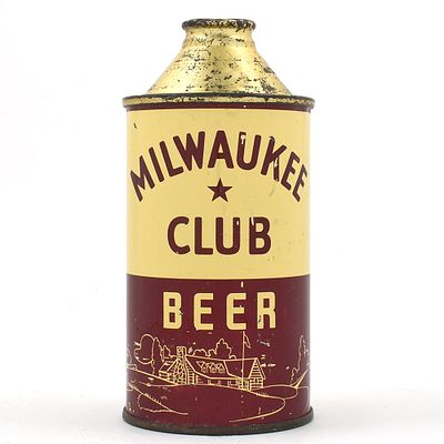 Milwaukee Club Beer Cone Top IRTP 174-2. Brewer/Business Name: Jos. Schlitz Brewing Co. 