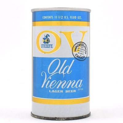 O Keefe Old Vienna Beer Canadian Zip Top. Brewer/Business Name: O Keefe Brewing Co. Ltd. 