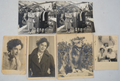 לוט שישה צילומים של האחיות שרלוטה וגרדה מאיר.