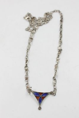 שרשרת מכסף. תוניסיה המאה ה-20. עשויה בידי צורף גאון וקדוש מג'רבא.