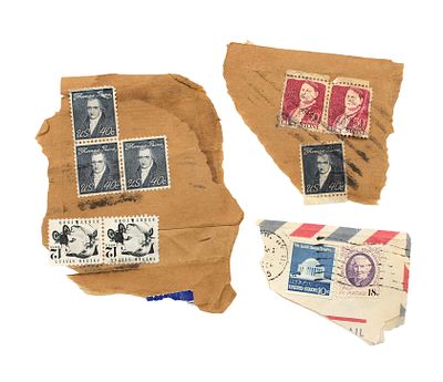 Lot of USA Stamps Given Directly by the Rebbe. The Rebbe received many letters from Israel and 