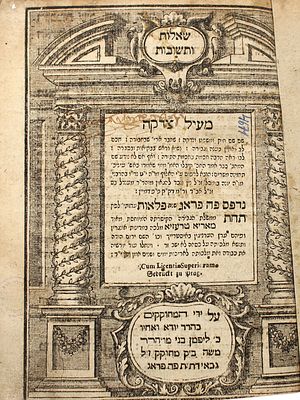שו"ת מעיל צדקה לרבי יונה לנדסופר - מהדורה ראשונה פראג תקי"ז | 1756. ספר שאלות ותשובות מעיל צדקה 