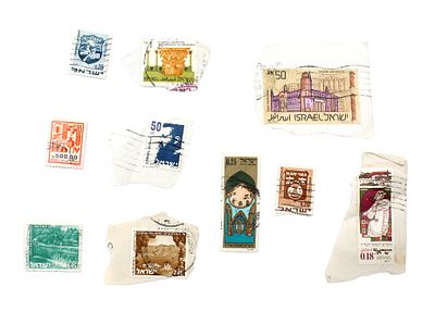 Collection of Israeli Stamps Given Directly by the Rebbe. The Rebbe received many letters from 