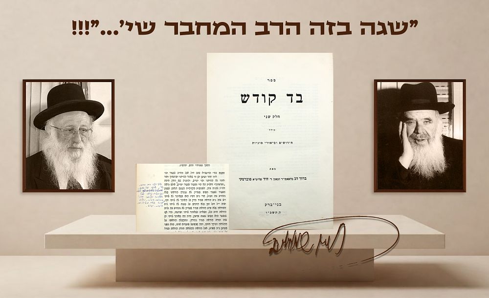 "The Rav the Author was Wrong about This..."!!! Sharp Gloss Handwritten by Maran the Rosh 