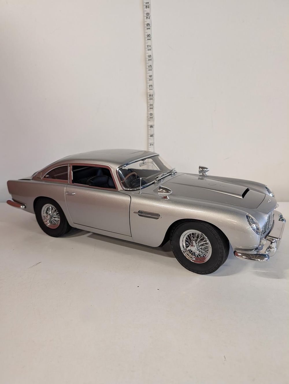 A fully built James bond Aston martin DB5 superleggera length 57cm 1/8th scale with dust cover. 