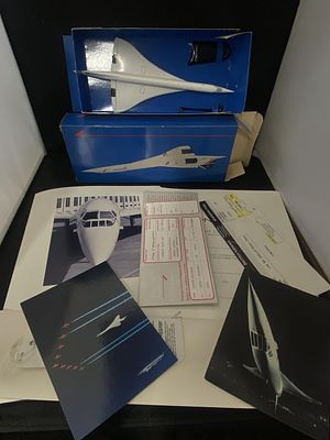 A job lot of assorted Concord ephemera including tickets stubs, model etc