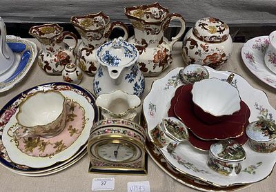 A selection of assorted ceramics including Mason's Brown Velvet and other, shipping unavailable
