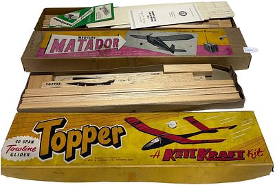A Pair of Vintage Mercury and Keil Kraft Model Aircraft Kits