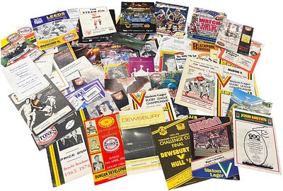 A Collection of Vintage British Rugby League Matchday Programmes and Ephemera Primarily 