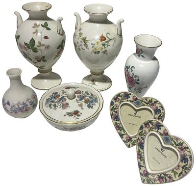 A Collection of Wedgwood Fine Bone China Decorative Items in Various Patterns, No shipping