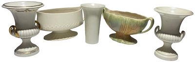 A Collection of Five Beswick and Other Earthenware Vases and Planters. No shipping.
