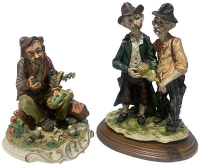 Two Italian Ceramic Character Figurines Including a Simonetti Example, No shipping
