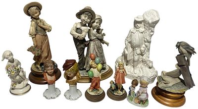 A Collection of Italian and English Porcelain and Ceramic Figurines Including Giuseppe Armani 