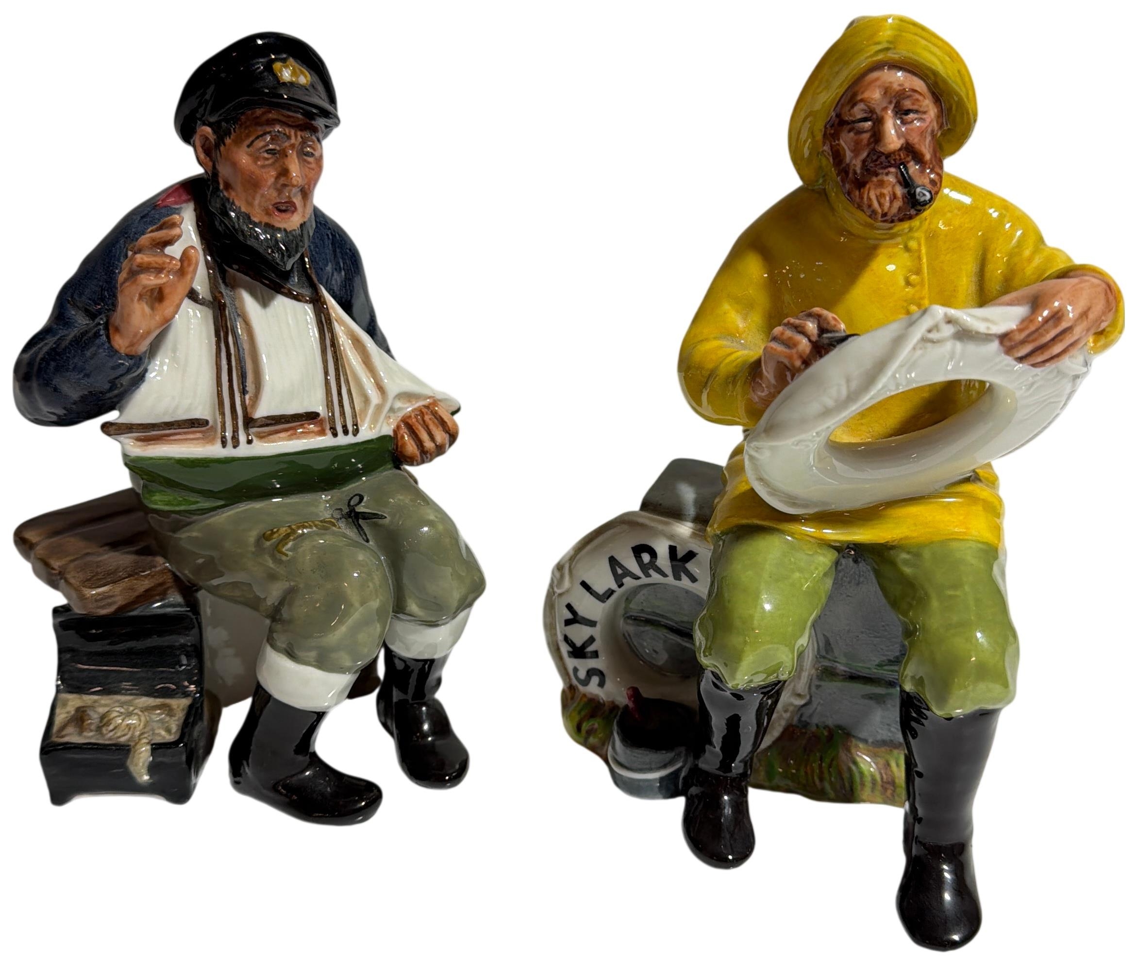 Two Royal Doulton Porcelain Maritime Character Figurines, No Shipping