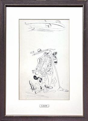 Сальвадор Дали (1904-1989) - Приколоченное тело. Иллюстрация к изданию 1934 года поэмы графа 