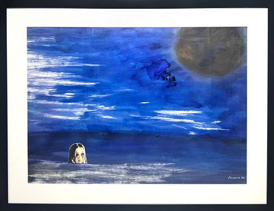 Беленок Пётр Иванович (1938–1991) - Муза. 1990-1991 гг. Бумага, тушь, коллаж. 61 × 87 см
. ЭКСПЕРТН 