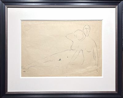 Вейсберг Владимир Григорьевич (1924-1985) - Две сидящие натурщицы. Перв. пол. 1960-х гг. Бумага 