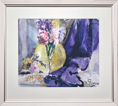 Яснопольская Вера Леонидовна (1916-1996) - Натюрморт с цветами. 1950-е-1960-е гг. Бумага 