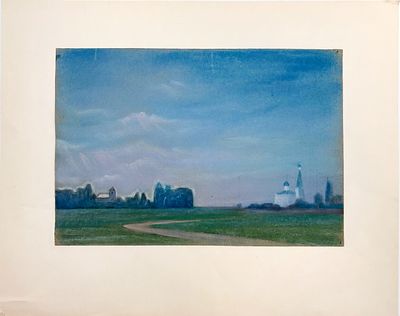 Смирнов-Русецкий Борис Алексеевич (1905-1993) - Переделкино. Церковь. Из цикла "Подмосковье". 1958 