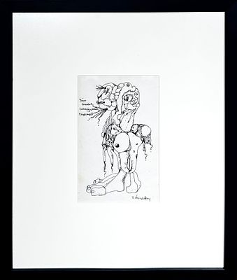 Неизвестный Эрнст Иосифович (1925-2016) - Без названия. Бумага, тушь. 20,5 х 13 см. ПОДПИСЬ: 