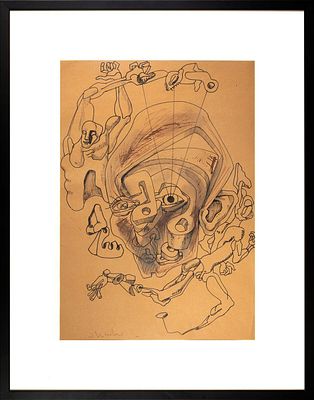 Неизвестный Эрнст Иосифович (1925-2016) - Изучение. Бумага, смешанная техника. 57,5 х 40,5 см. ПОДП 