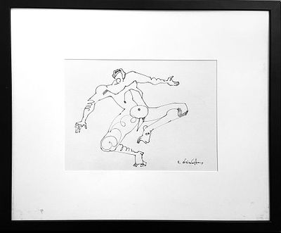 Неизвестный Эрнст Иосифович (1925-2016) - Без названия. Бумага, тушь. 31 х 23,3 см. ПОДПИСЬ: 