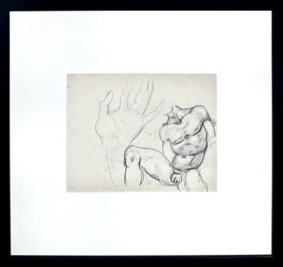 Неизвестный Эрнст Иосифович (1925-2016) - Рука и торс. Бумага, графитный карандаш. 20,2 х 28,8 см. 