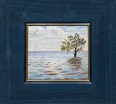 Дубовской Николай Никанорович (1859-1918) - Половодье на Дону. 1888 г. Холст, масло. 9,5 х 10 см. 