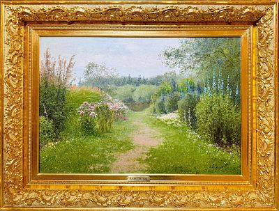 Писемский Алексей Александрович (1859-1913) - Цветущий сад. Конец XIX - начало XX в. Холст, масло. 