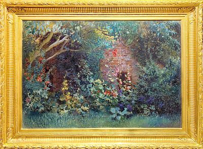 Маковский Константин Егорович (1839-1915) - В саду. Конец XIX - начало ХХ века. Холст, масло. 65 х 