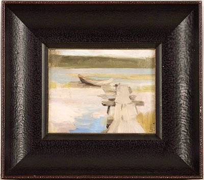 Архипов Абрам Ефимович (1862-1930) - Лодки. 1890-е - начало 1900-х гг. Холст на картоне, масло. 