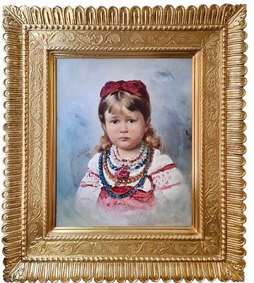 Маковский Владимир Егорович (1846-1920) - Портрет дочери художника Елены Владимировны Маковской 