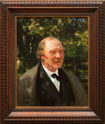 * Репин Илья Ефимович (1844-1930) - Портрет А.Г. Белопольского. 1884 г. Холст, масло. 59 х 47 см. Э 