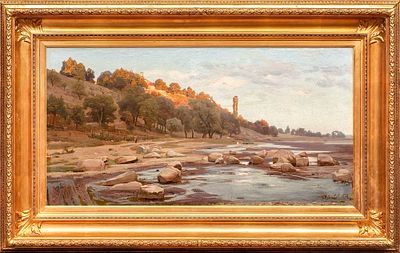 * Орловский Владимир Донатович (1842 -1914) - Итальянский вечер. 1874 г. Холст, масло. 44,3 х 84,5 см