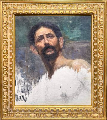 Репин Илья Ефимович (1844-1930) - Запорожский казак. Этюд к картине "Черноморская вольница". 